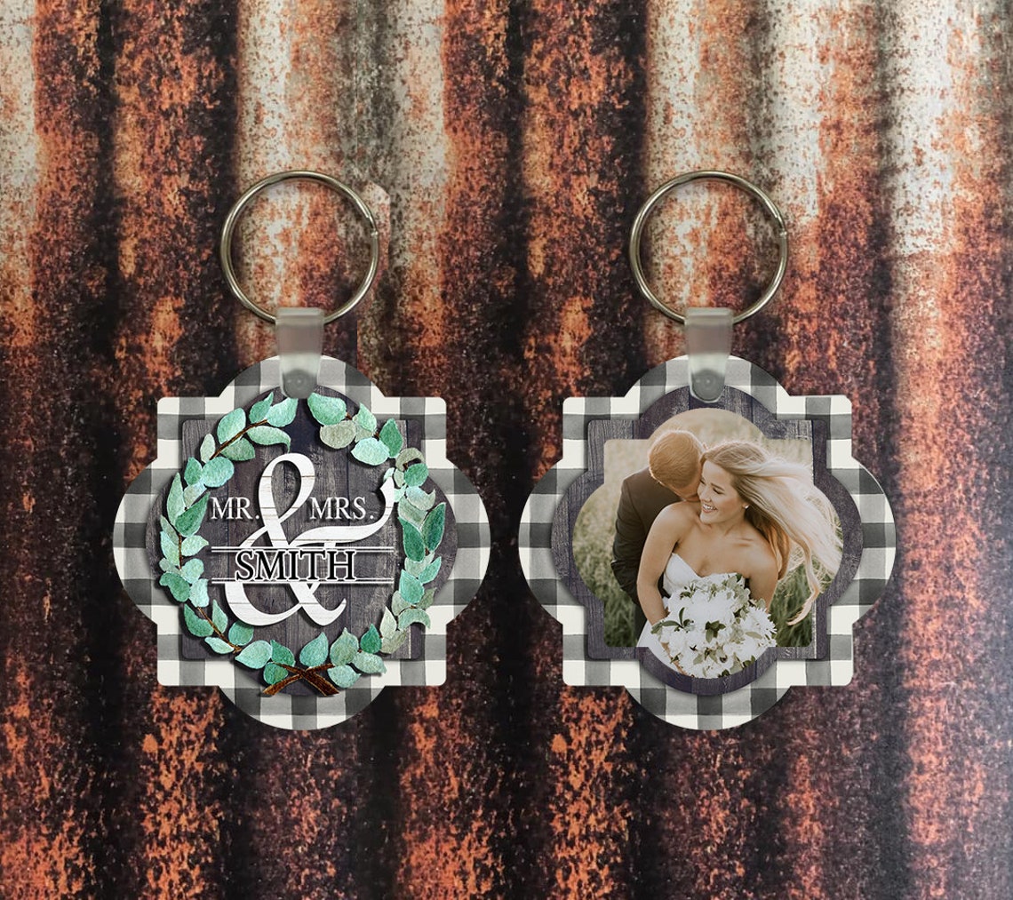 Quarefoil Keychain Sublimation Digital Design with photo frame Etsy