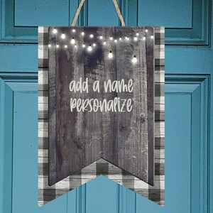 Bunting Door Hanger Americana Faux Noël floral Bois Sublimation Design pour Aparecium Design Co vierge Digital Download PNG
