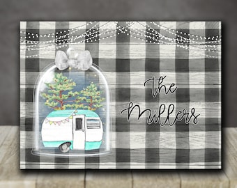 Sublimation Cutting Board Faux Wood Buffalo Plaid Camper Jar Sublimation Desgin for glass cutting board, placemats, and more PNG Aparecium