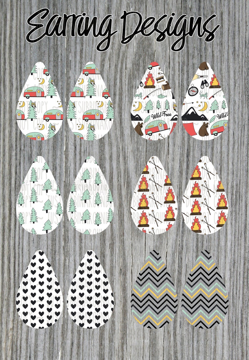 Download Tear Drop Earring Digital Sublimation Design Bundle ...
