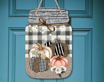 Mason Jar Sublimation Design Fall Leopard and Burlap Pumpkins Rustic Digital Download 2 PNG files for Ashley Dodd's Mason Jar template