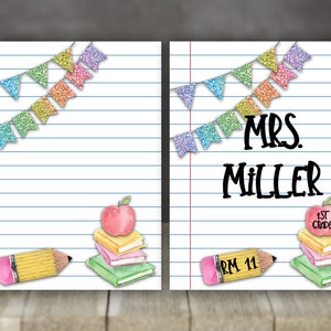 Hardboard Sublimation 8x10 Notebook Paper Teacher Sublimation Design for Personalization Digital Download PNG Aparecium Design Teacher Gift