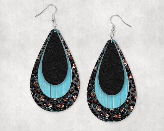 Grey Leopard Gem Earrings Grey Leopard Gem Earrings