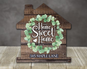 Large House Hardboard Home Sweet Home Digital Sublimation Design  for Ashley Dodd Aparecium Co Blank  PNG Realtor House Warming Gift