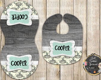 Sublimation Bib and Burp Cloth Baby Vintage Submarine Faux wood Design Mint PNG Digital for peanut burp cloth and velour bib PNG