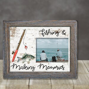 Sublimation Hardboard 8x10 Photo Frame Fishing Making Memories Add your own Picture Great Gift Digital Designs add photo Digital PNG U101