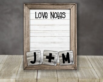 Sublimation Hardboard 8x10 Love Notes Sublimation Design with Scrabble Tiles for Personalization Digital DOwnload PNG