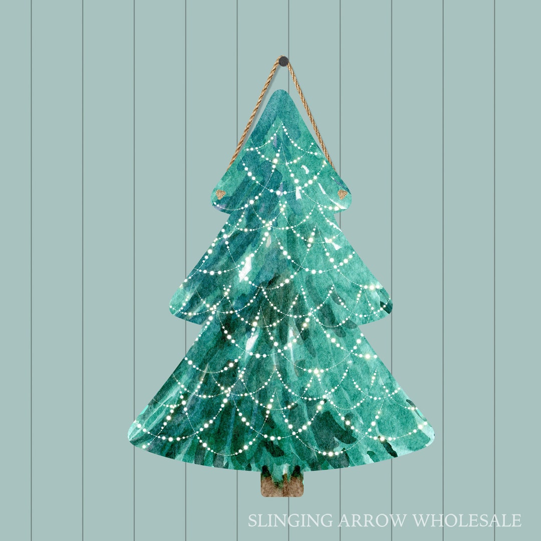 Christmas Tree Door Hanger Sublimation Christmas Design Etsy