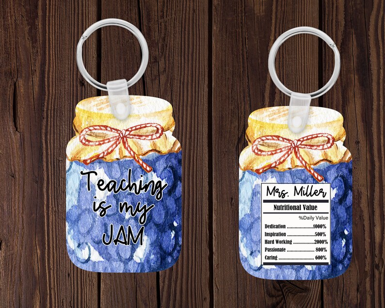 Mason Jar Keychain Teaching is My Jam Sublimation Digital Etsy