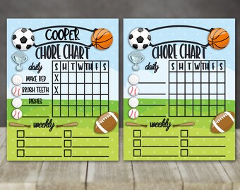 Sublimation Chore Chart Sports Digital Design Aparecium Design Harboard Blanks sized 8x10 Dry Erase Board Personalize Download PNG