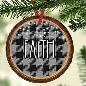 Round Ornament 10 Design Bundle Farmhouse Inspired Gray Buffalo Plaid Merry Christmas Sublimation Aparecium Design Co Digital Design PNG image 10