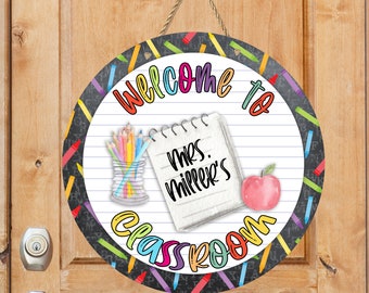 Round Sublimation Door Hanger Teacher Teaching round Welcome to Classroom Digital Design Round Sublimation DIGITAL PNG