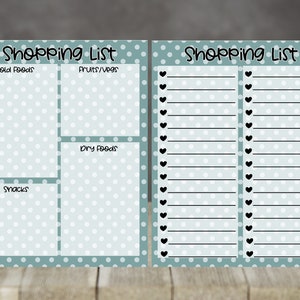 Hardboard Sublimation 8x10 Shopping List Bundle of Two Designs Sublimation Design Digital Download PNG Aparecium Design Gift