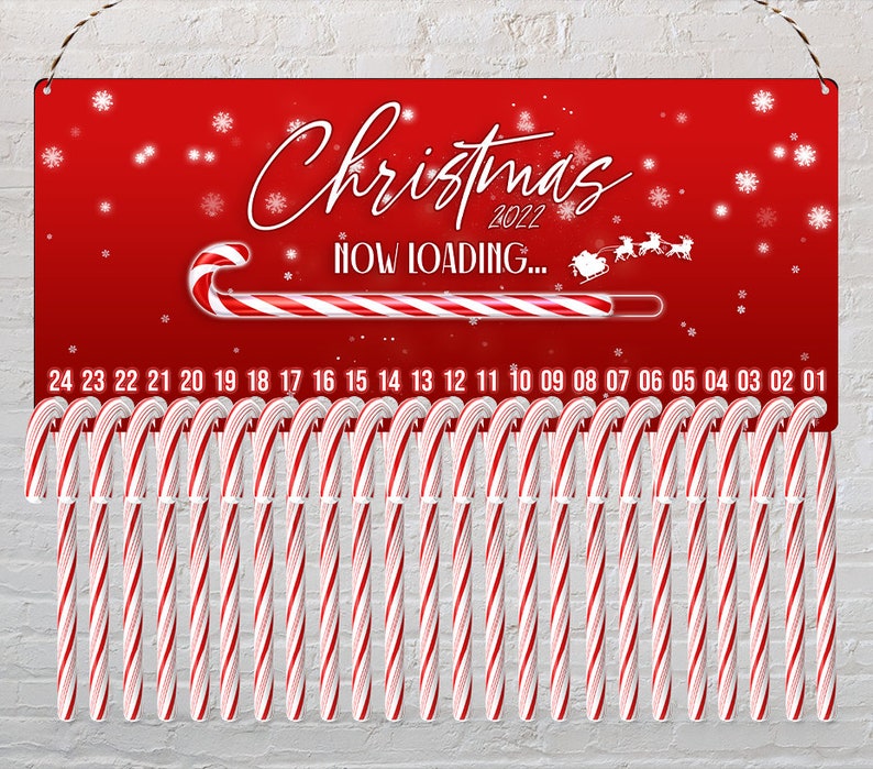 Candy Cane Countdown Advent Sublimation Design Christmas Etsy