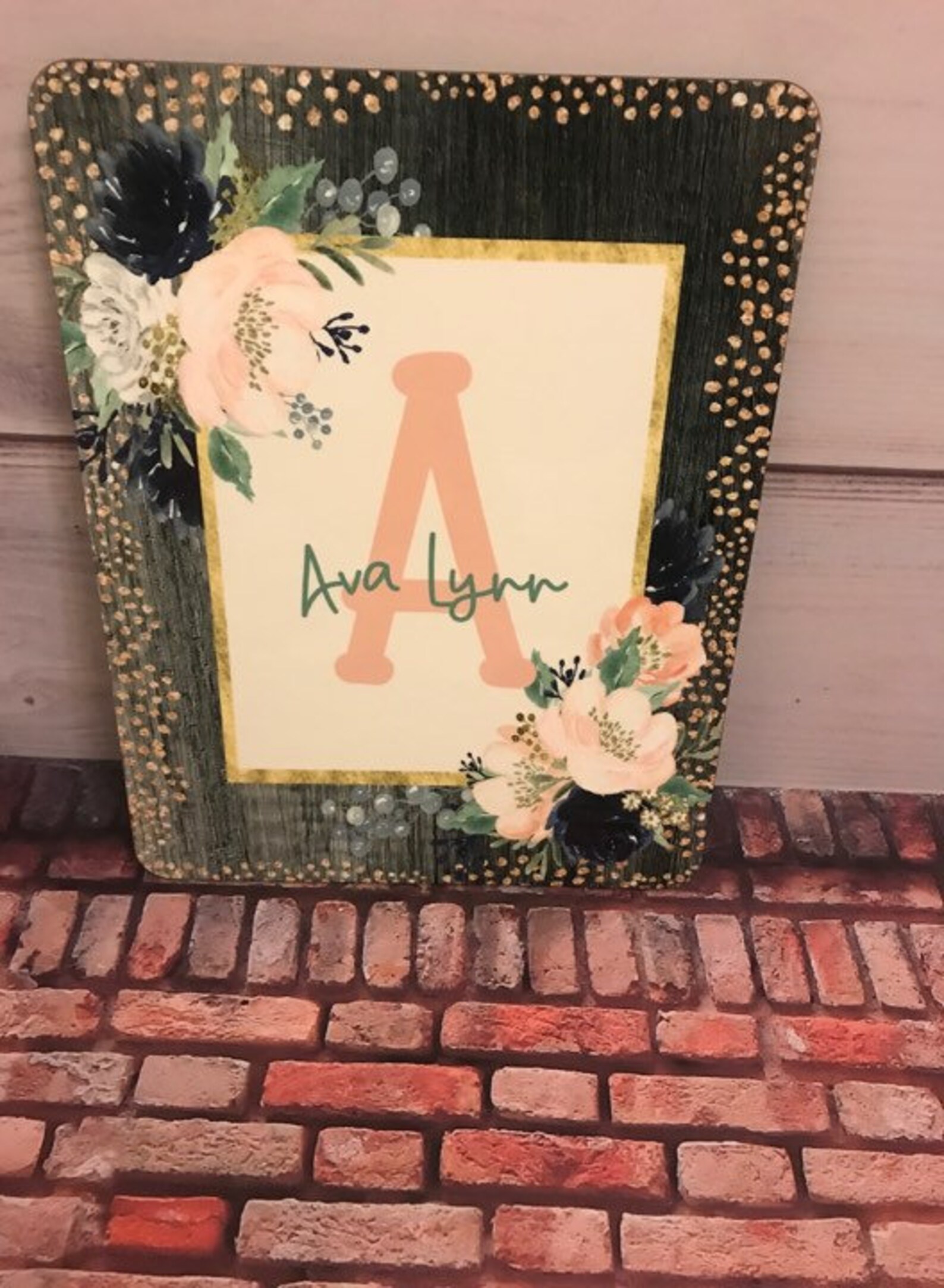Hardboard Frame for Sublimation Navy Gold and Blush Pframe for Etsy