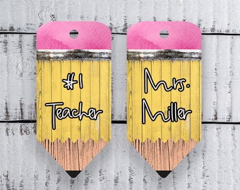Lápiz Sublimation Key Chain Design Apples Teacher Digital Design for Aparecium Design Co Blanks PNG school teacher keykeychain