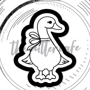 Goose w Bow / Farm Cookie Cutter by thecuttercafe