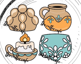 Ofrenda Ofrenda Juego de 4 / Dia De Muertos / Cortador de galletas de altar por thecuttercafe