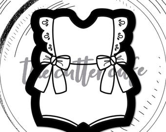 Bow Romper / Bubble  / Baby Clothes / Baby Shower Cookie Cutter by thecuttercafe