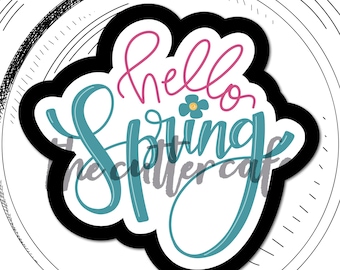 Hello Spring / Easter Cookie Cutter van thecuttercafe