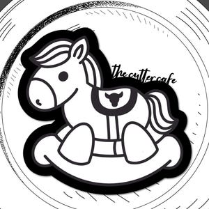Rocking Horse/ Cowboy / Cowgirl / Rodeo Cookie Cutter by thecuttercafe
