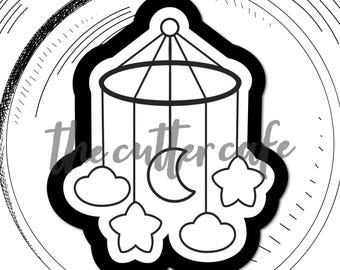 Baby Mobile /Celestial Shower/ Moon Star Mobile / Baby Cookie Cutter by thecuttercafe