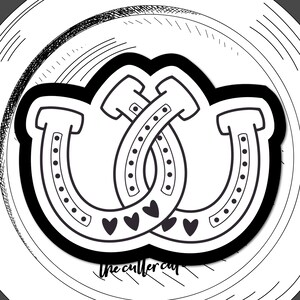 Double Horseshoe / Cowboy / Cowgirl / Rodeo Cookie Cutter by thecuttercafe