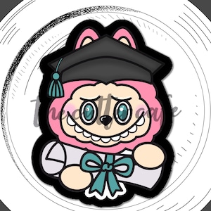 Graduate Furry Monster / Graduation Cookie Cutter by thecuttercafe