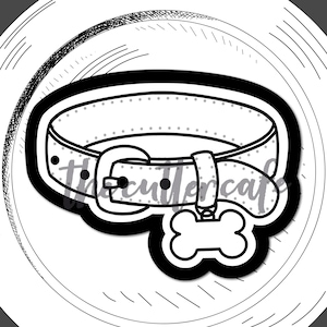 Dog Collar / Dog / Puppy Pawty / Pet Cookie Cutter by thecuttercafe