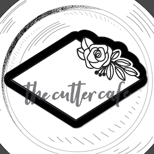 April / Floral Plaque Cookie Cutter by thecuttercafe