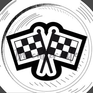 Racing Flags / Race Car / Bike Racing Cookie Cutter by thecuttercafe