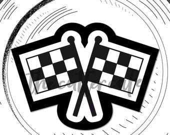 Racing Flags / Race Car / Bike Racing Cookie Cutter by thecuttercafe