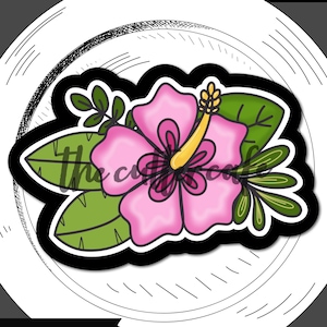 Hibiskus Spray / Blume / Floral / Tropisch Ausstecher von thecuttercafe