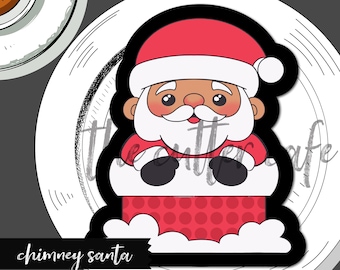 Chimney Santa / Cortador de galletas navideñas por thecuttercafe