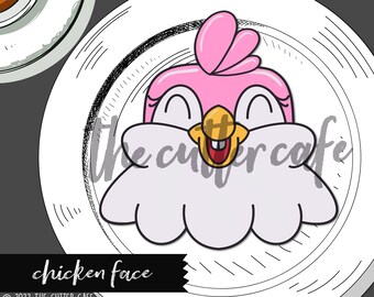 Chicken Face / Chicken / Farm Animal Cookie Cutter di thecuttercafe
