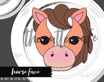 Horse Face / Pony / Farm Animal Cookie Cutter di thecuttercafe