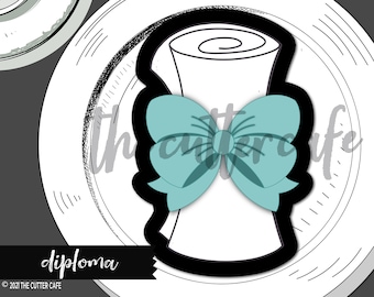 Bow Diploma / Graduation Cookie Cutter by thecuttercafe