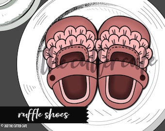 Ruffle Shoes / Baby Shoes Cookie Cutter by thecuttercafe