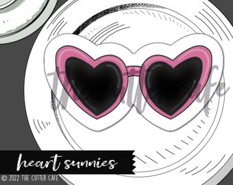 Heart Sunnies / Groovy Cookie Cutter by thecuttercafe