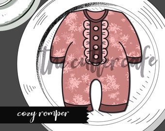 Cozy Romper / Baby Sleeper Cookie Cutter by thecuttercafe