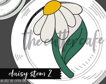 Daisy Stem 2 / Flower / Groovy Cookie Cutter by thecuttercafe