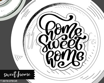 Home Sweet Home Word Art Plaque Cookie Cutter by thecuttercafe