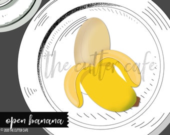 Open Banana Cookie Cutter von thecuttercafe