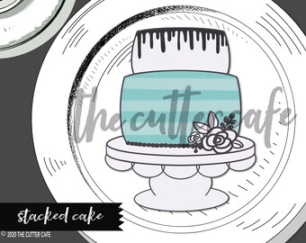 Stacked Cake / Wedding Cake / Birthday Cake Cookie Cutter by thecuttercafe