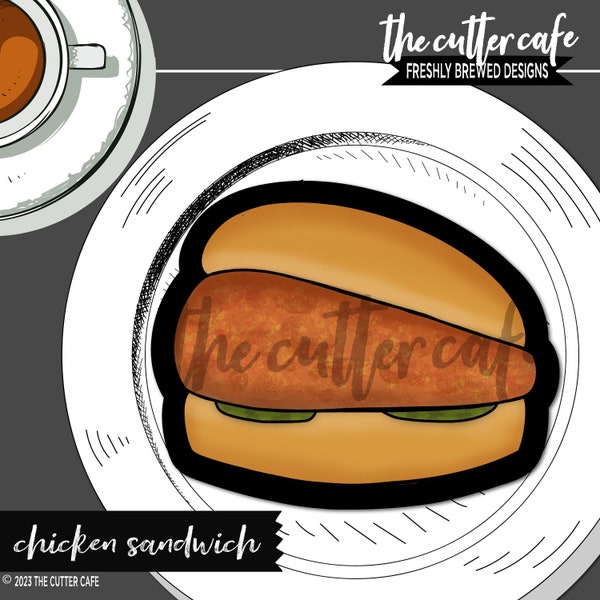 Chicken Sandwich Cookie Cutter by thecuttercafe