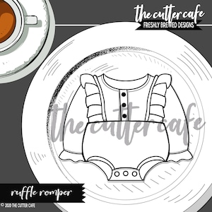 Ruffle Romper / Baby Girl Cookie Cutter by thecuttercafe