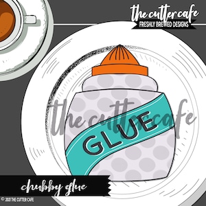 Chubby Glue / School Cookie Cutter by thecuttercafe