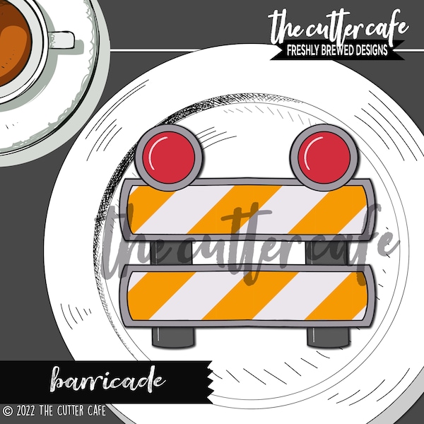 Construction Barricade / Road Sign / Cookie Cutter by thecuttercafe