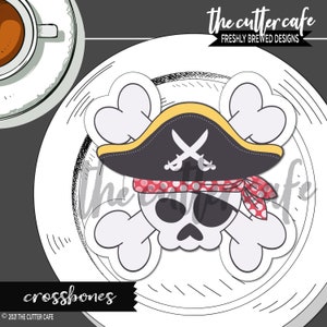 Crossbones / Skull and Crossbones / Pirates Cookie Cutter por thecuttercafe