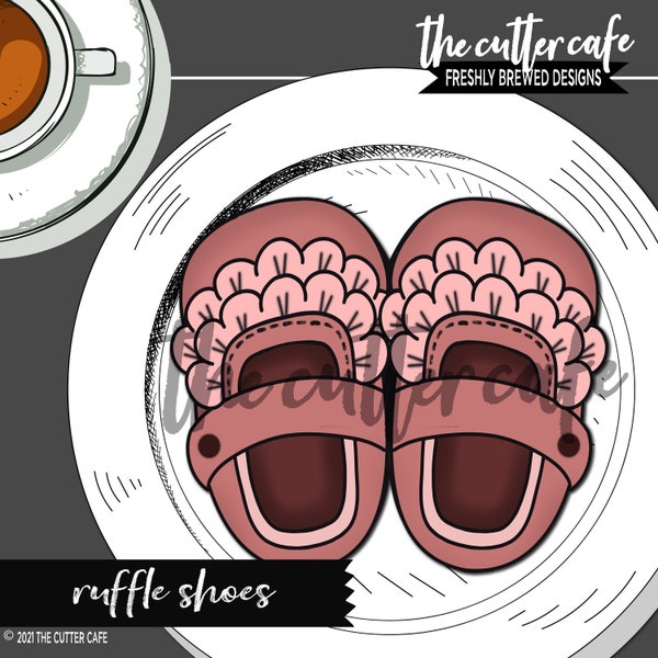 Ruffle Shoes / Baby Shoes Cookie Cutter by thecuttercafe